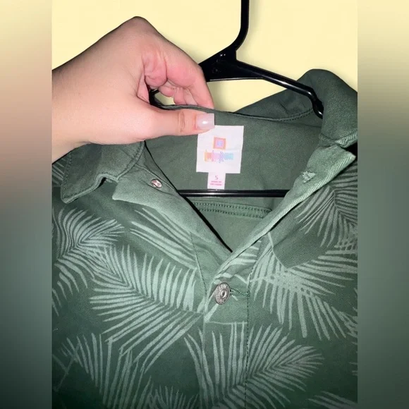 LuLaRoe NWT Kenny Jacket Palm Print Green - Size Small (Runs Large) - Picture 4 of 6